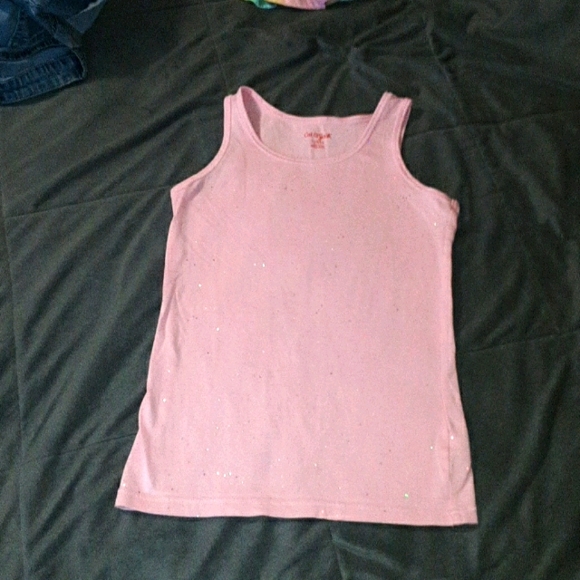 Girls 10/12 pink sparkly tank top